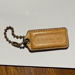 Coach Beige Leather Hangtag